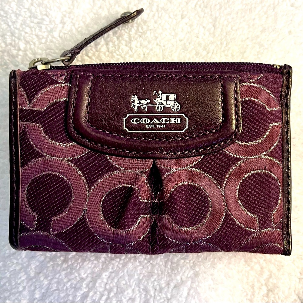 Coach keychain card case